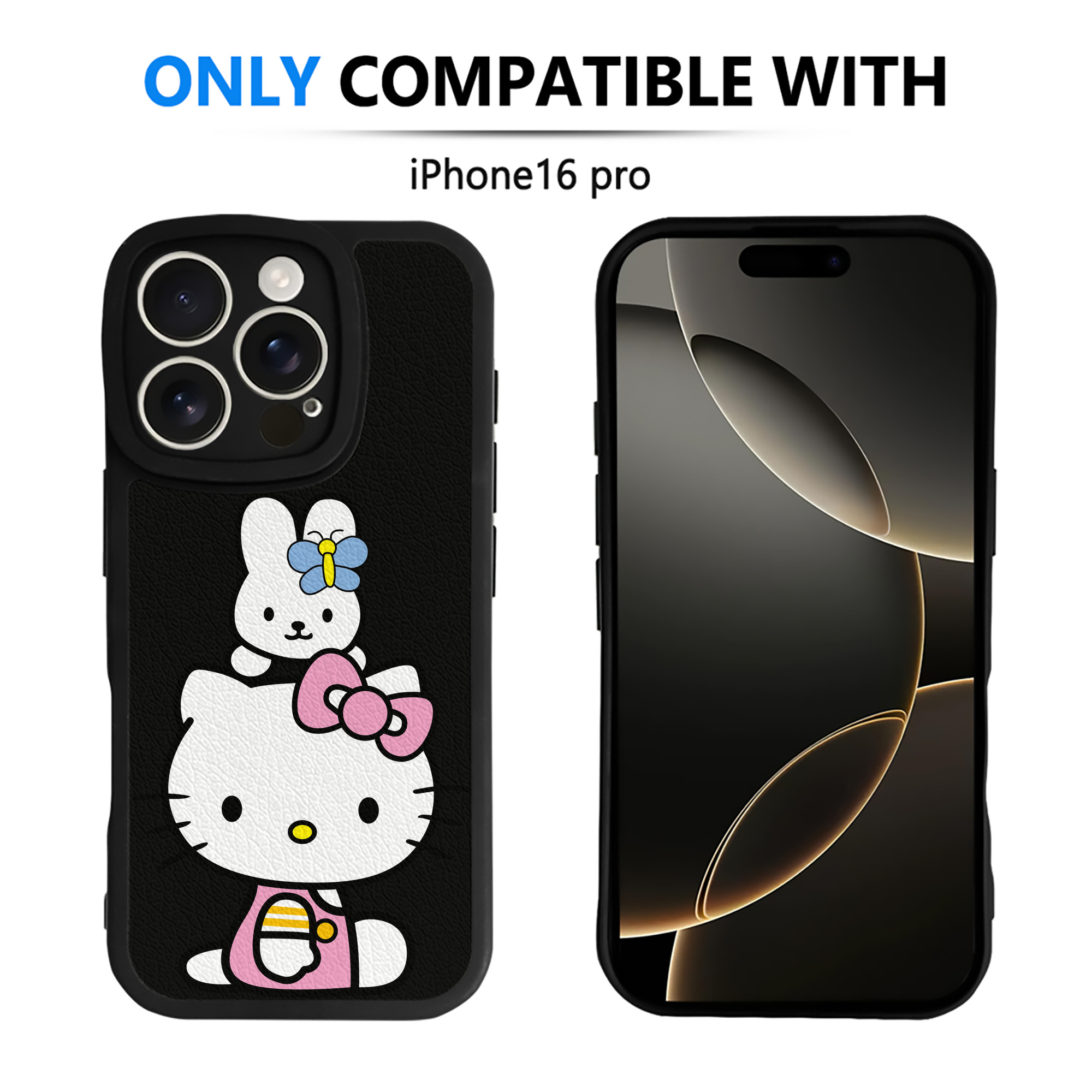 （画像用） Hello Kitty ハローキティ 【iPhone 16シリーズ対応】シリコンスマホケース（レザー調） 材質：シリコン